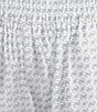Le' AL.X Logo Print Satin High Smock Waisted Coordinating Boxing Shorts, Color:Platinum/White - Image 4