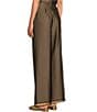 Color:Brown/Black - Image 5 - Coordinating Printed High Waisted Straight Leg Satin Coordinating Trouser Pants