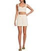 Le' AL.X Coordinating Sleeveless Sweetheart Neckline Smocked Bra Top, Color:Off White - Image 3