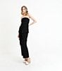Le' AL.X Woven Crepe Straight Neck Sleeveless Cargo Suit Coordinating Top, Color:Black - Image 6