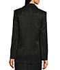 Le' AL.X Crinkle Notch Lapel Long Sleeve Button Front Coordinating Blazer, Color:Black - Image 3