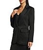 Le' AL.X Crinkle Notch Lapel Long Sleeve Button Front Coordinating Blazer - Image 1