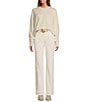 Le' AL.X Denim Built-In Western Belt High Rise Straight Leg 5-Pocket Jeans, Color:Creme - Image 3