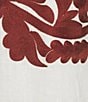 Le' AL.X Linen Embroidered Square Neck Sleeveless Spaghetti Strap Column Side Slit Maxi Dress, Color:Ecru/Spice - Image 5