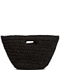 Le' AL.X Logo Braided Paper Raffia Bucket Bag, Color:Black - Image 2