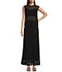 Le' AL.X Mesh Knit Crewneck Sleeveless Coordinating Tank, Color:Black - Image 3