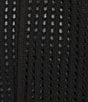 Le' AL.X Mesh Knit Crewneck Sleeveless Coordinating Tank, Color:Black - Image 4