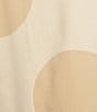 Le' AL.X Polka Dot Print Woven Boat Neck Sleeveless Mod Shift Mini Dress, Color:Tan - Image 3