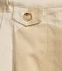 Le' AL.X Polka Dot Woven High Rise Coin Pocket Pleated Trouser Coordinating Shorts, Color:Tan - Image 4