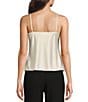 Color:Pearl - Image 2 - Sleeveless Cowl Neck Silk Camisole Top