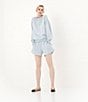 Le' AL.X Soft Organic Cotton Knit Crew Neck Long Sleeve Coordinating Sweatshirt, Color:Sky Blue - Image 5