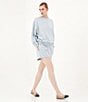 Le' AL.X Soft Organic Cotton Knit High Rise Cargo Coordinating Sweat Shorts, Color:Sky Blue - Image 6