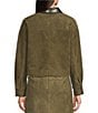 Le' AL.X Suede Crocodile Collared Long Sleeve Coordinating Jacket - Image 2
