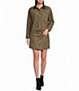 Le' AL.X Suede Crocodile Collared Long Sleeve Coordinating Jacket - Image 3
