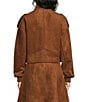 Le' AL.X Suede Mock Neck Long Sleeve Coordinating Bomber Jacket - Image 2