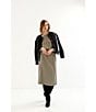 Le' AL.X Woven Boat Neck Long Dolman Blouson Sleeve Keyhole Pleat Sheath Midi Dress, Color:Sage - Image 4