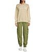 Le' AL.X Woven High Rise Cargo Flap Pocket Ankle Joggers, Color:Olive - Image 3