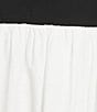 Le' AL.X Woven Poplin Color Block Square Neck Spaghetti Strap Empire Waist A-Line Flounce Midi Dress, Color:Ivory/Black - Image 3