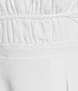 Le' AL.X Woven Ruched Straight Keyhole Neck Spaghetti Strap A-Line Midi Dress, Color:White - Image 3