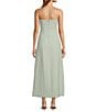 Le' AL.X Woven Straight Neck Strapless Cargo Flap Suit Midi Dress, Color:Seaglass - Image 2