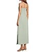 Le' AL.X Woven Straight Neck Strapless Cargo Flap Suit Midi Dress, Color:Seaglass - Image 4