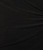 Le Bos 3/4 Illusion Sleeve Crew Neck Embroidered Sheath Dress, Color:Black - Image 5