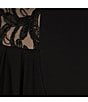 Color:Black - Image 3 - Plus Size 3/4 Sleeve Crew Neck Cascading Ruffle Sheath Dress