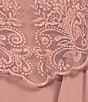 Color:Rose Gold - Image 4 - Plus Size Pearl Trim Scoop Neck 3/4 Bell Sleeve Lace Popover Cascading A-Line Gown