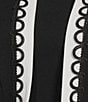 Le Bos Plus Size Two Tone Loop Trim 2-Piece Jacket Dress, Color:Black/Ivory - Image 5