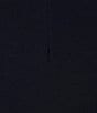 Le Bos Stretch Sequin Lace Mesh Crew Neck 3/4 Illusion Sleeves Back Slit Column Dress, Color:Navy - Image 5