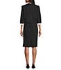 Le Bos Two Tone Loop Trim 2-Piece Jacket Dress, Color:Black/Ivy - Image 2