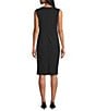 Le Bos Two Tone Loop Trim 2-Piece Jacket Dress, Color:Black/Ivy - Image 4