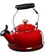 Color:Cerise - Image 1 - 1.7 -Quart Enamel Steel Classic Whistling Kettle with Stainless Steel Knob