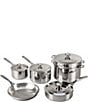 Color:Stainless Steel - Image 1 - 10-Piece Stainless Steel Cookware Set