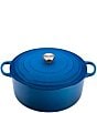 Le Creuset 13.25-Quart Signature Round Dutch Oven with Stainless Steel Knob, Color:Marseille - Image 2