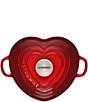 Color:Cerise - Image 2 - 2-qt Heart Cocotte with Stainless Steel Knob