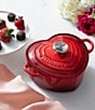 Color:Cerise - Image 5 - 2-qt Heart Cocotte with Stainless Steel Knob