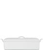 Le Creuset 2-qt. Enameled Cast Iron Traditional Rectangular Pate Terrine, Color:White - Image 2