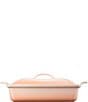 Color:Peche - Image 1 - 4-Quart Heritage Covered Rectangular Casserole Dish