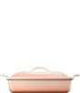 Color:Peche - Image 4 - 4-Quart Heritage Covered Rectangular Casserole Dish