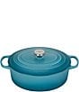 Color:Caribbean - Image 1 - 5-Quart Signature Oval Dutch Oven with Stainless Steel Knob