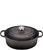 Color:Oyster - Image 1 - 5-Quart Signature Oval Dutch Oven with Stainless Steel Knob