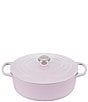 Color:Shallot - Image 1 - 6.75-Quart Signature Oval Dutch Oven with Stainless Steel Knob, Sea Salt