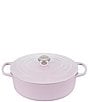 Le Creuset 6.75-Quart Signature Oval Dutch Oven with Stainless Steel Knob, Sea Salt, Color:Shallot - Image 1