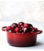 Le Creuset 6.75-Quart Signature Oval Dutch Oven, Color:Cerise - Image 2