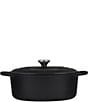 Le Creuset 6.75-Quart Signature Oval Dutch Oven, Color:Licorice - Image 2