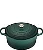 Color:Artichaut - Image 1 - 7.25-qt Round Enameled Cast Iron Dutch Oven with Stainless Steel Knobs