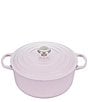 Color:Shallot - Image 1 - 7.25-qt Round Enameled Cast Iron Dutch Oven with Stainless Steel Knobs