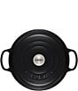 Le Creuset 7.25-qt Round Enameled Cast Iron Dutch Oven with Stainless Steel Knobs, Color:Licorice - Image 3
