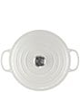 Le Creuset 7.25-qt Round Enameled Cast Iron Dutch Oven with Stainless Steel Knobs, Color:White - Image 3
